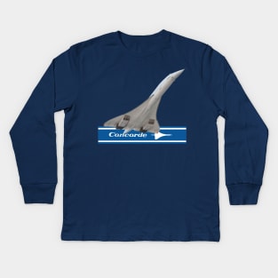 Concorde in flight Kids Long Sleeve T-Shirt